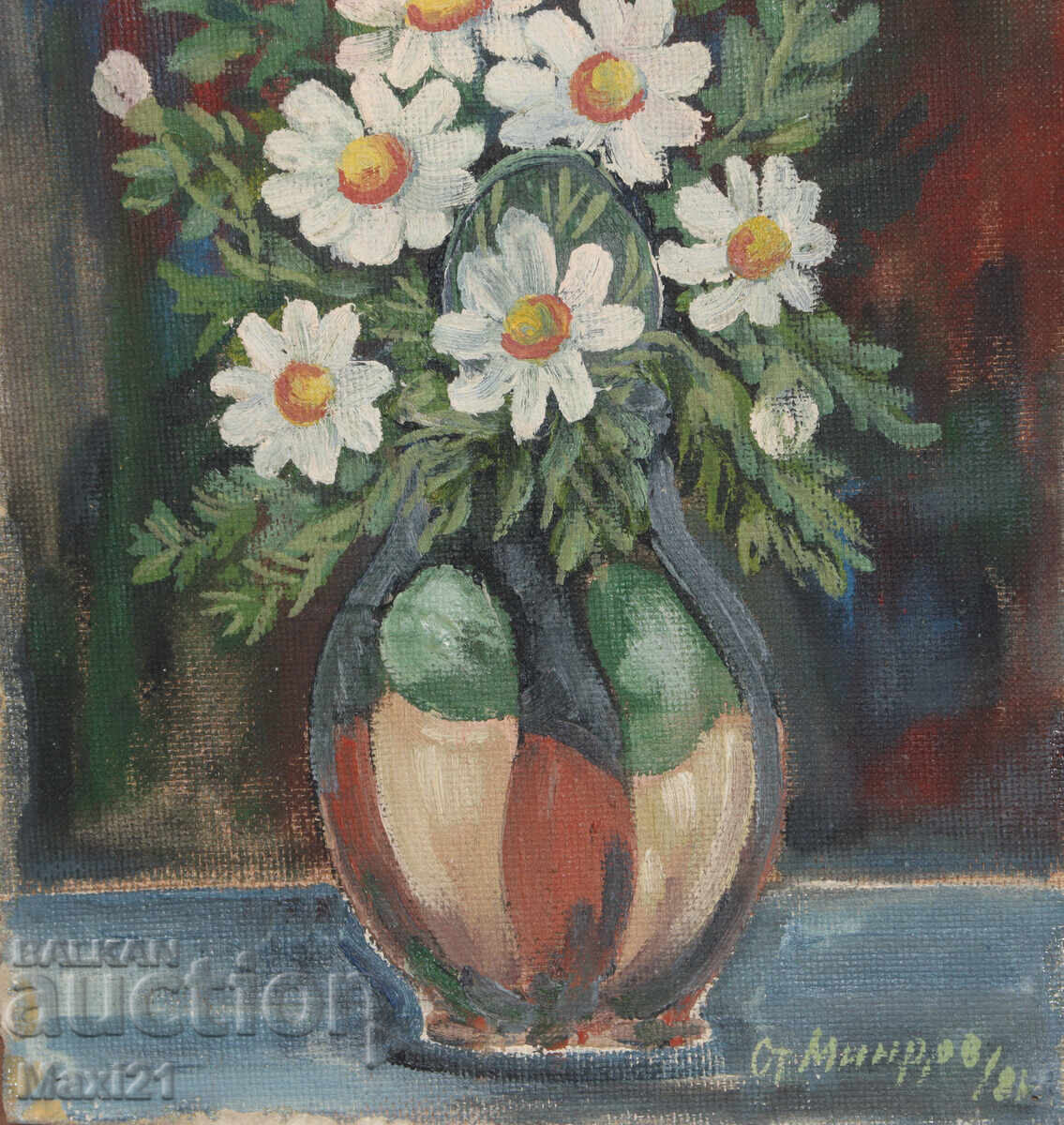 Still life with flowers oil painting - 5