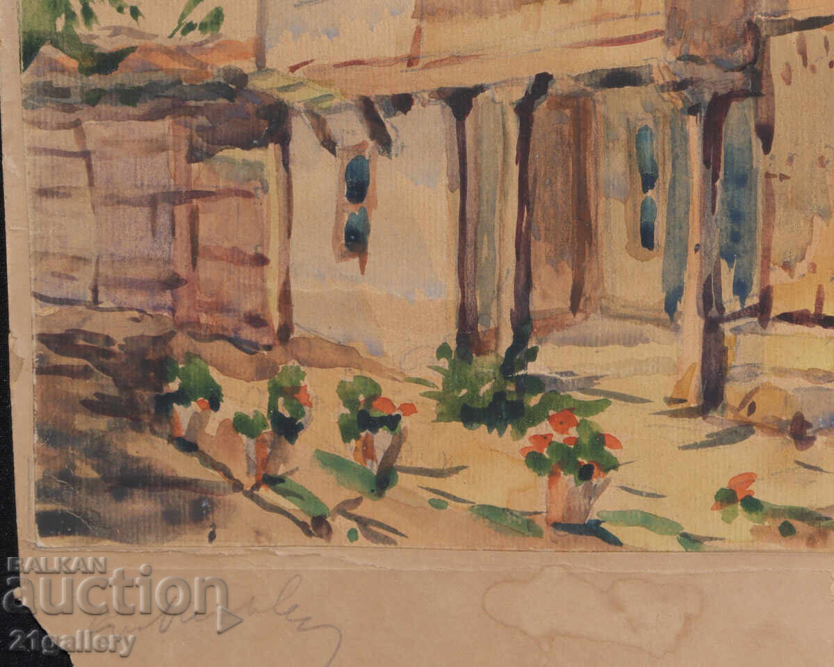 Old watercolor painting landscape - 5 Old watercolor painting landscape - 5