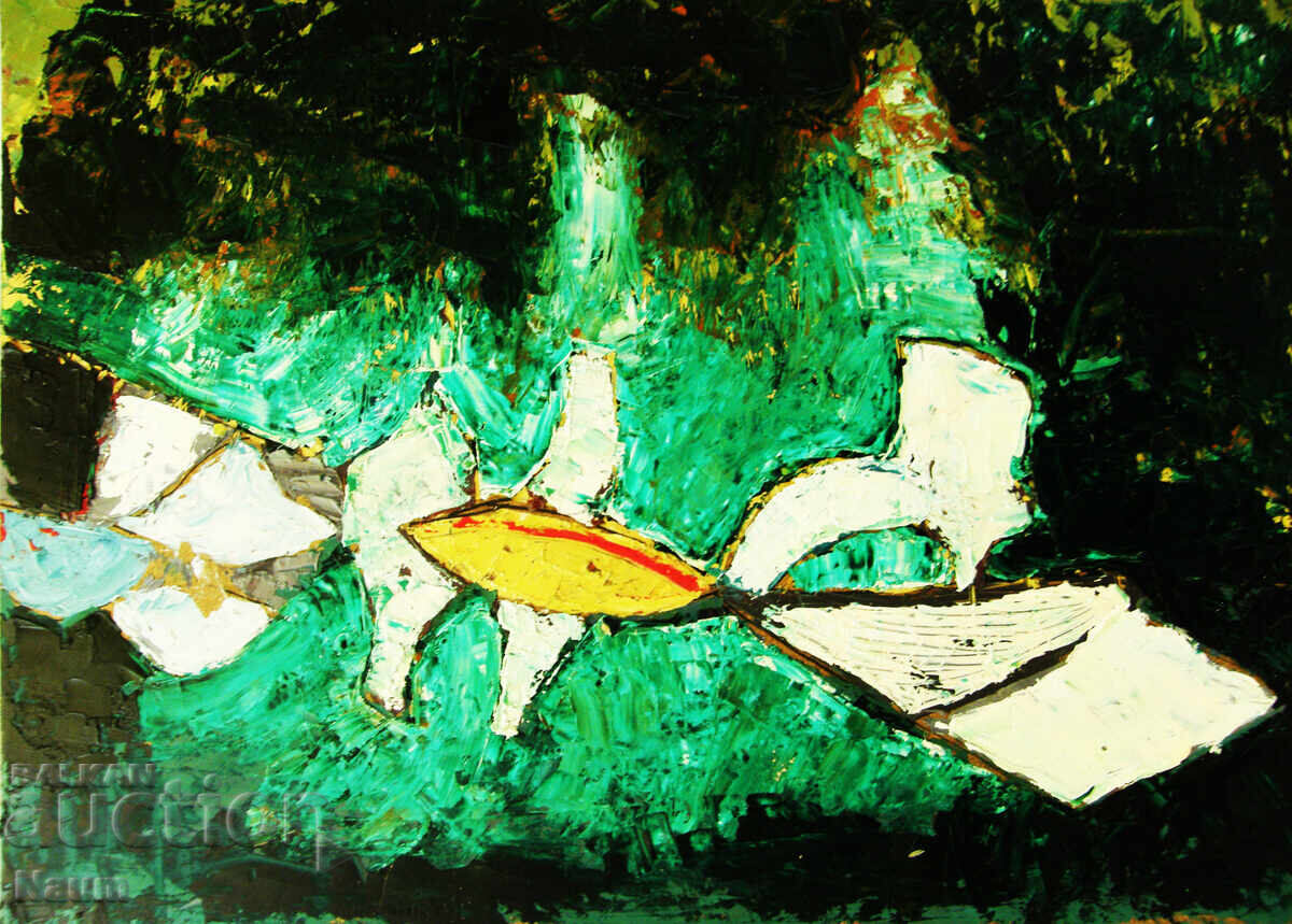 Композиция 14, Владо Руменов, 2022 г., 50/35 см., м. б. к-н