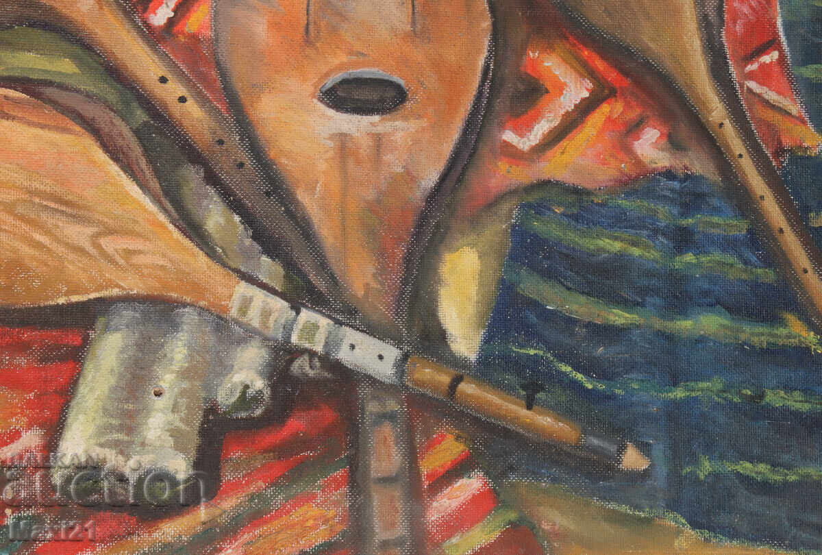 Παράδοση Νεκρή φύση, λαϊκή εικόνα, ελαιογραφία