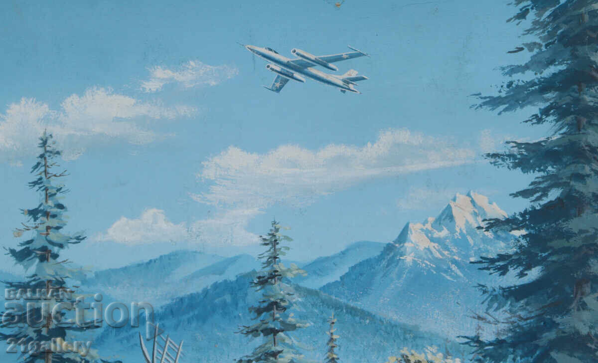 Доставка на Картина темпера пейзаж подписана 1957г.