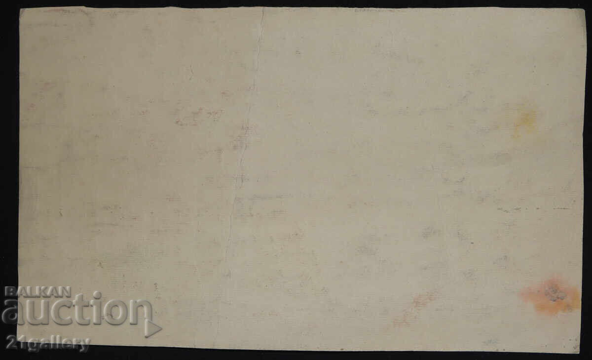 Old painting, tempera paints, Revival house, courtyard - 7