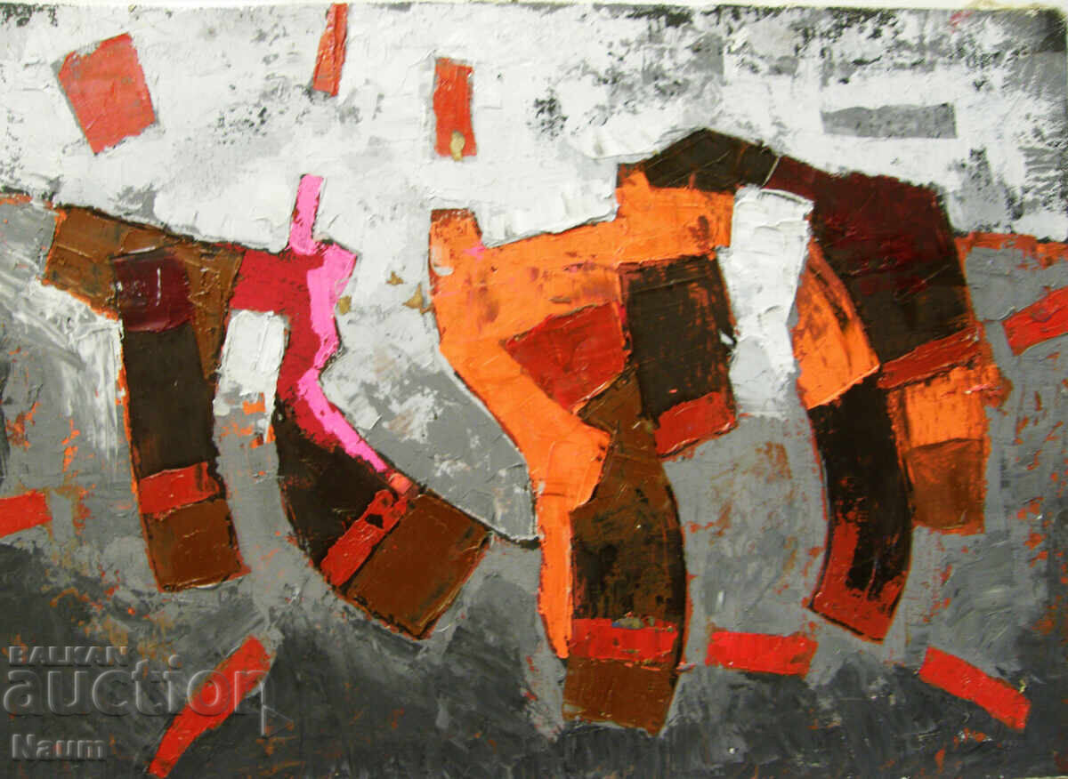 Композиция 16, Владо Руменов, 2023 г., 50/70 см., м. б. к-н