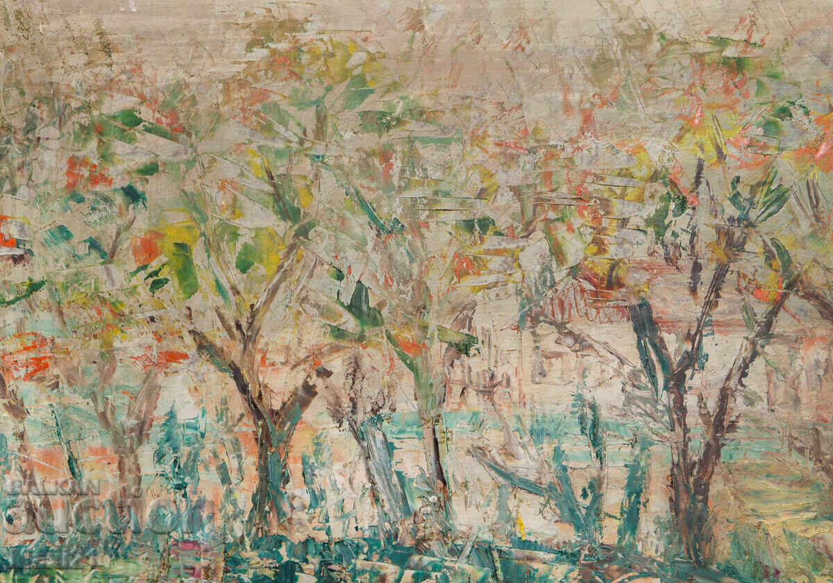 Доставка на Пейзаж природа картина маслени бои 1964г.