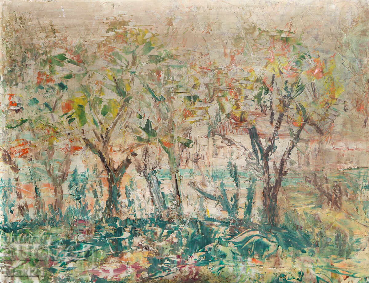 Пейзаж природа картина маслени бои 1964г.