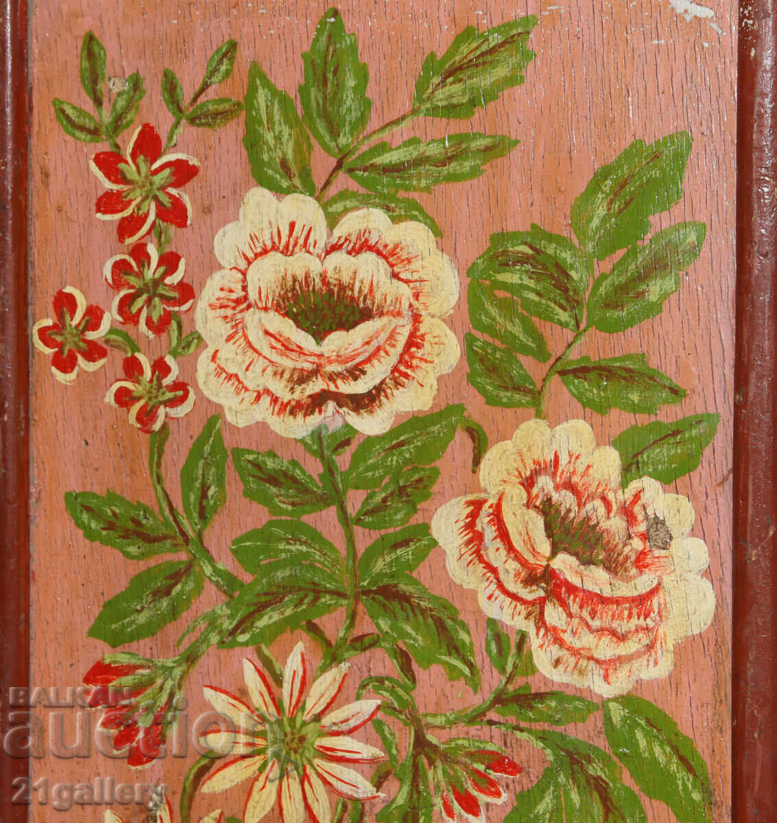 Стара картина маслени бои натюрморт - 5