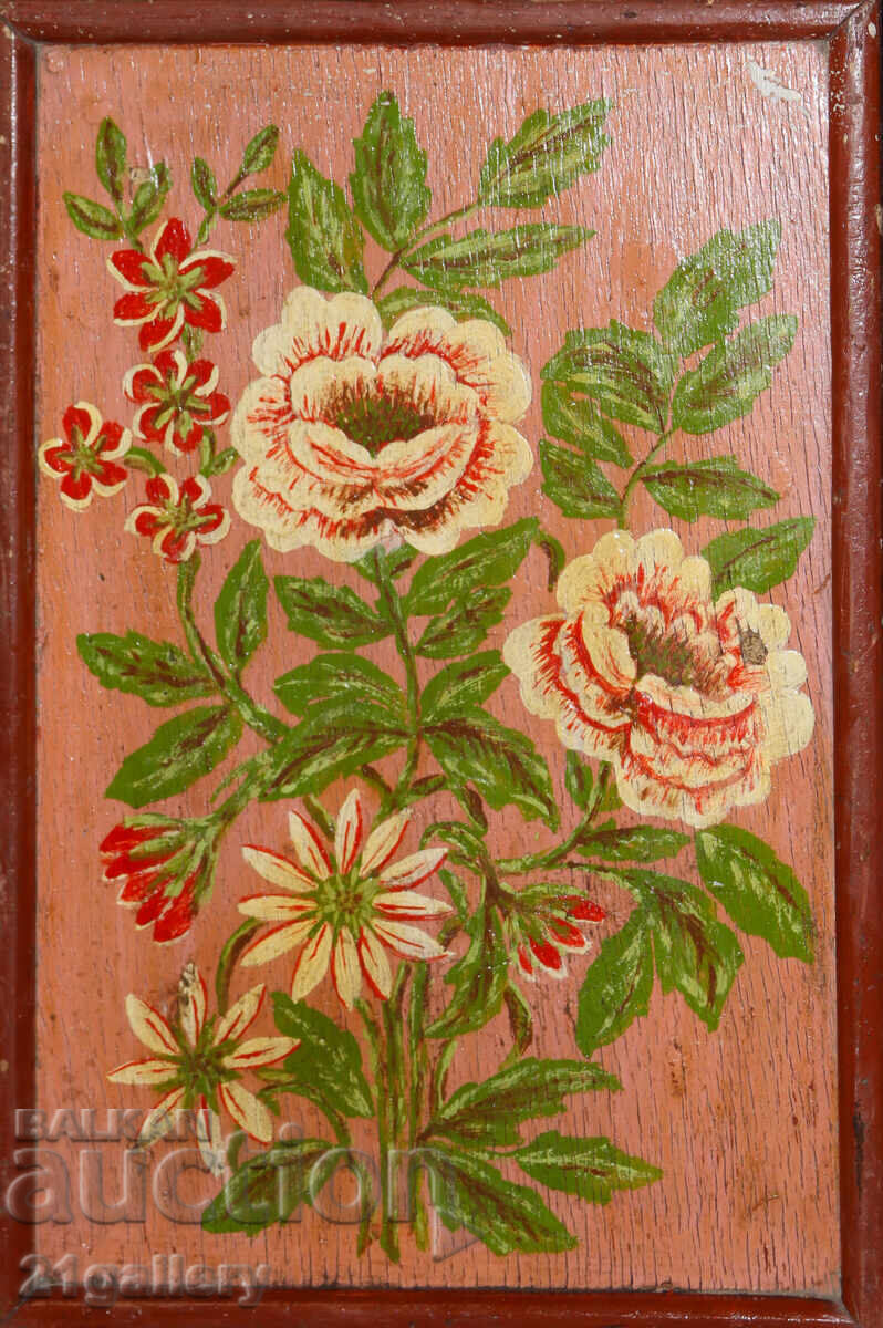 Стара картина маслени бои натюрморт