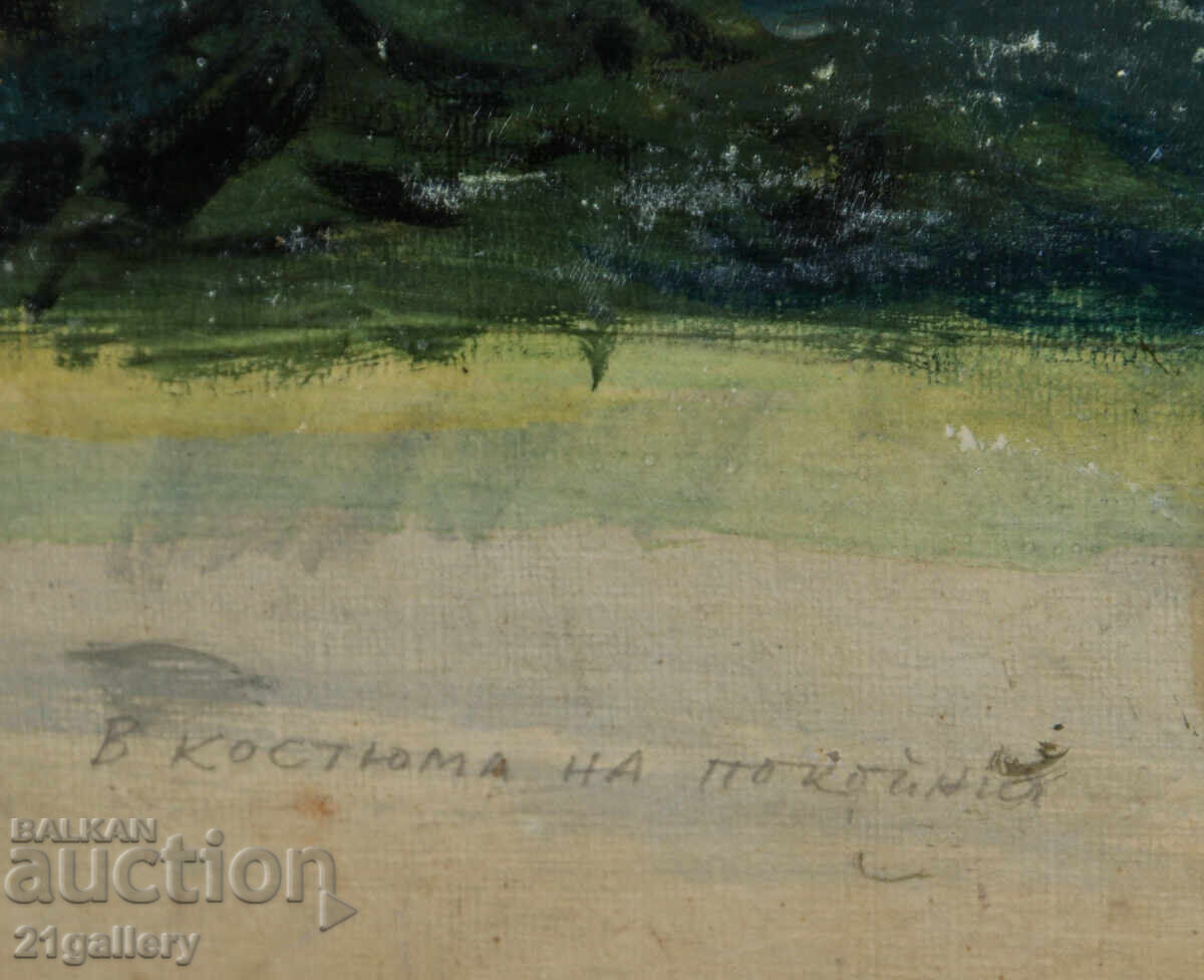 Tablou vechi, ulei pe pânză, caricatură, șarjă - 6 Tablou vechi, ulei pe pânză, caricatură, șarjă - 6