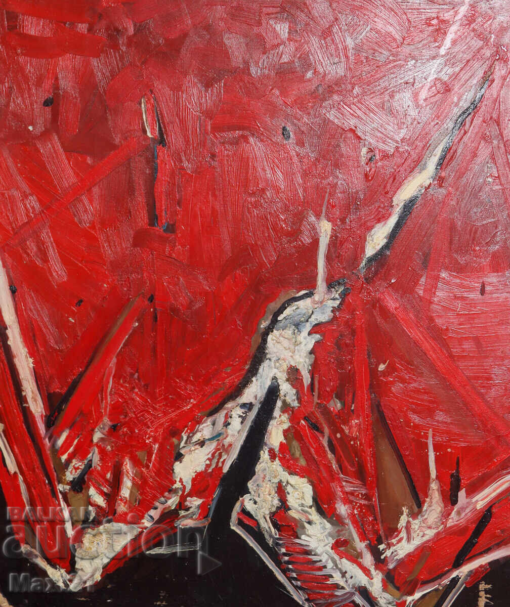 Абстрактна композиция, картина маслени бои