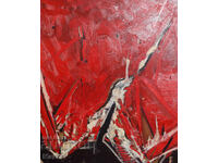 Абстрактна композиция, картина маслени бои