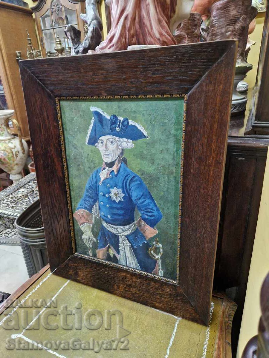 Unique antique oil on canvas painting - 5