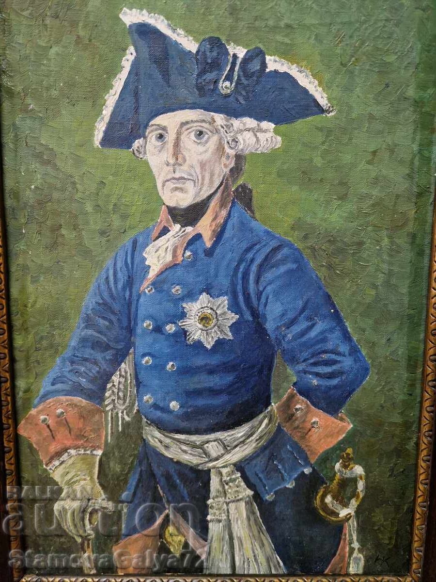 Unique antique oil on canvas painting - 6