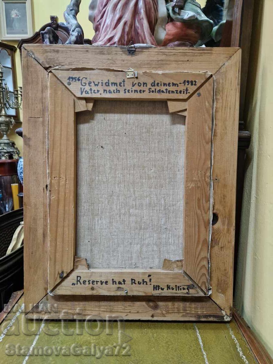 Pictură antică unică în ulei pe pânză - 7