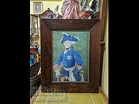 Μοναδική αντίκα ζωγραφική με λάδι σε καμβά