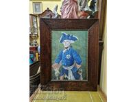 Μοναδική αντίκα ζωγραφική με λάδι σε καμβά