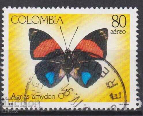 Stamped Fauna Butterfly 1991 from Colombia