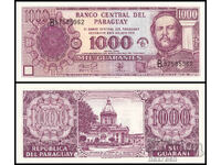 ❤️ ⭐ Paraguay 2002 1000 guarani jubiliară UNC nouă ⭐ ❤️