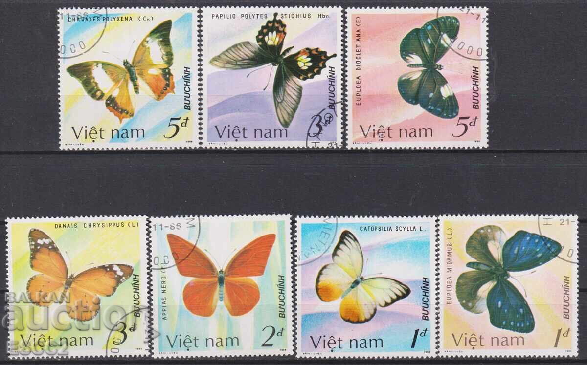Клеймовани марки Фауна Пеперуди 1986 от Виетнам