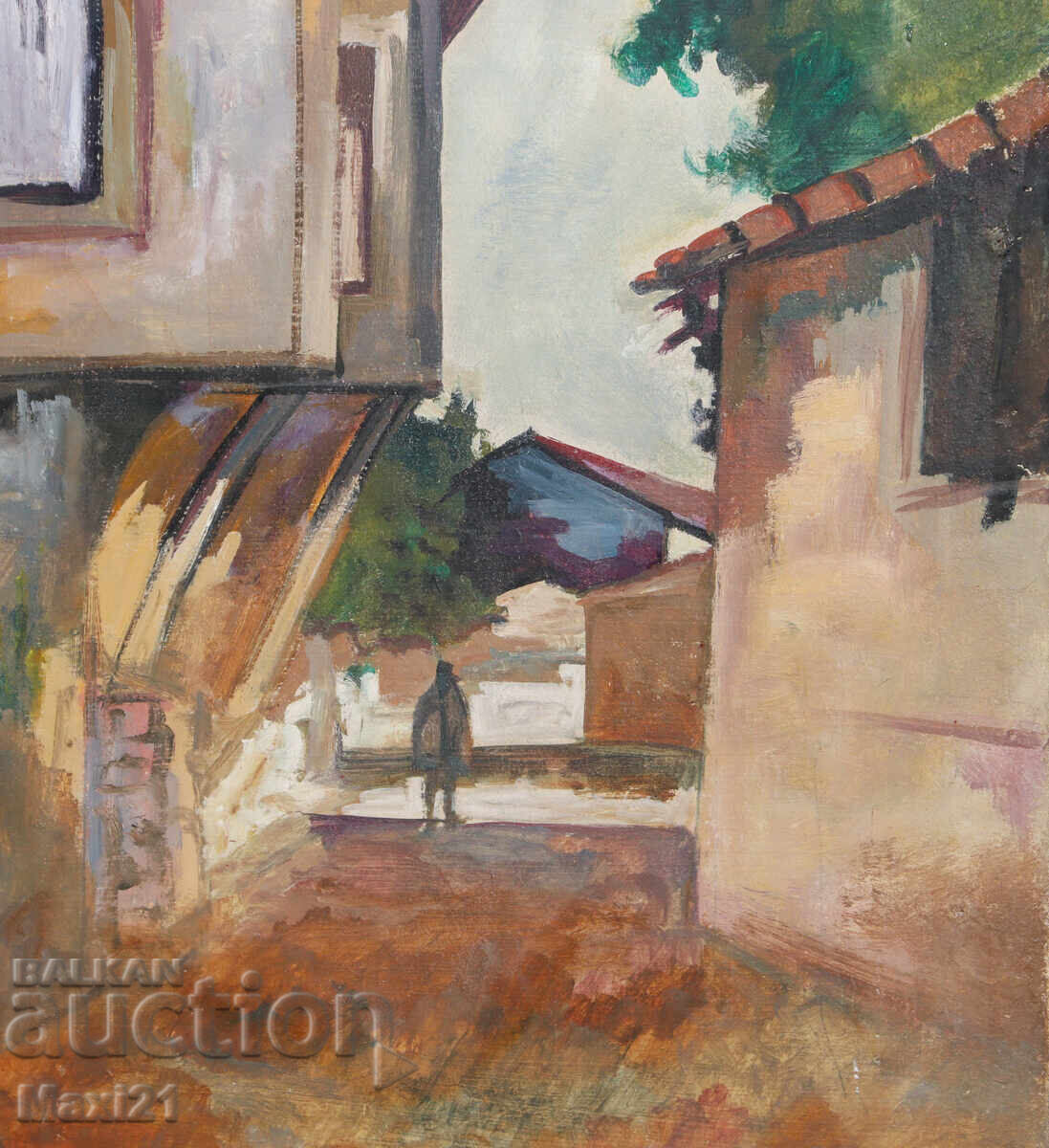 Painting Renaissance houses landscape oil paints - 5
