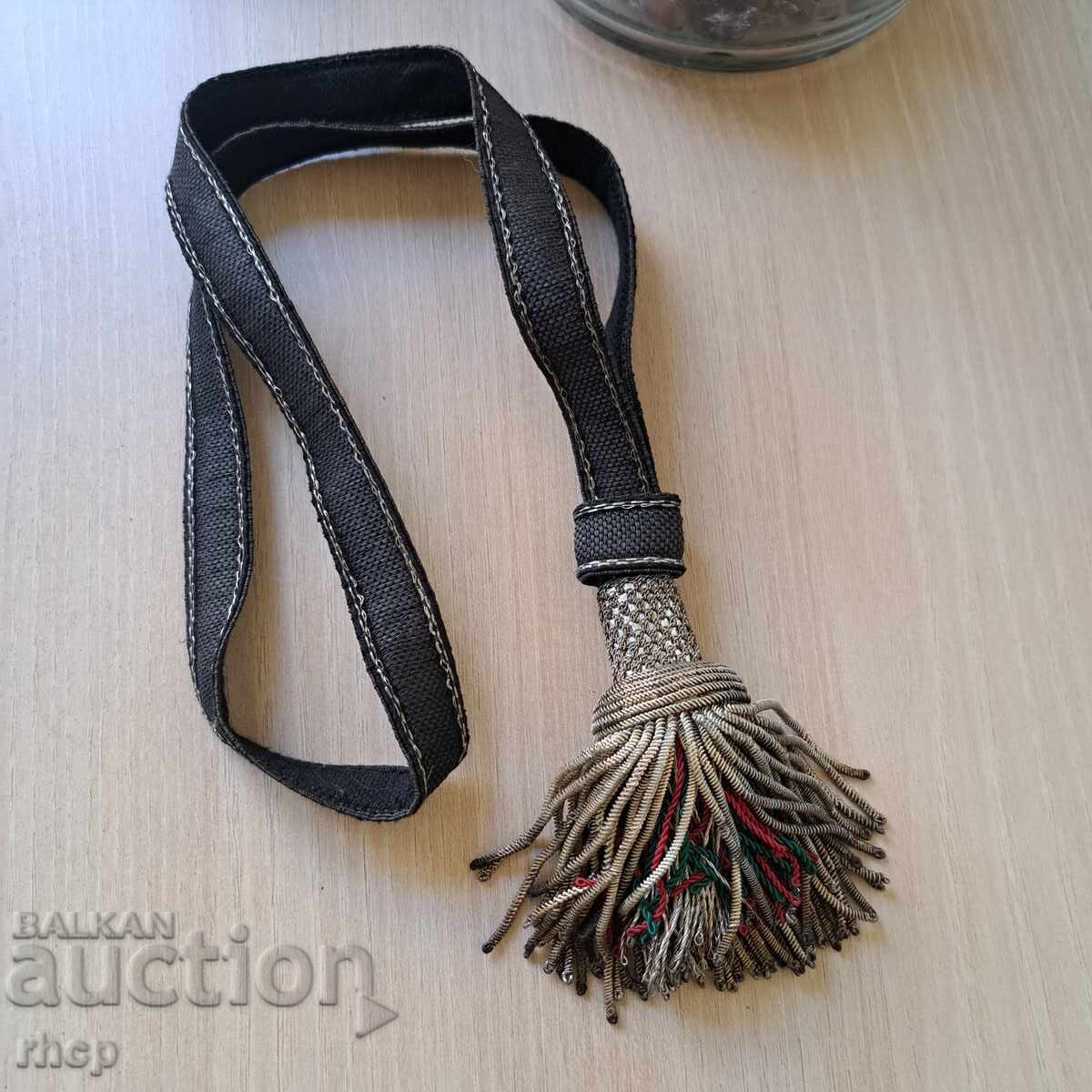 Сърмен темляк за българска царска офицерска сабя параден Сърмен темляк за българска царска офицерска сабя параден