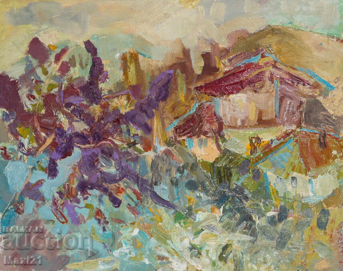 Tablou peisaj de viață, ulei