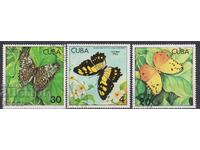 Cancelled Fauna Butterflies 1982 stamps from Cuba