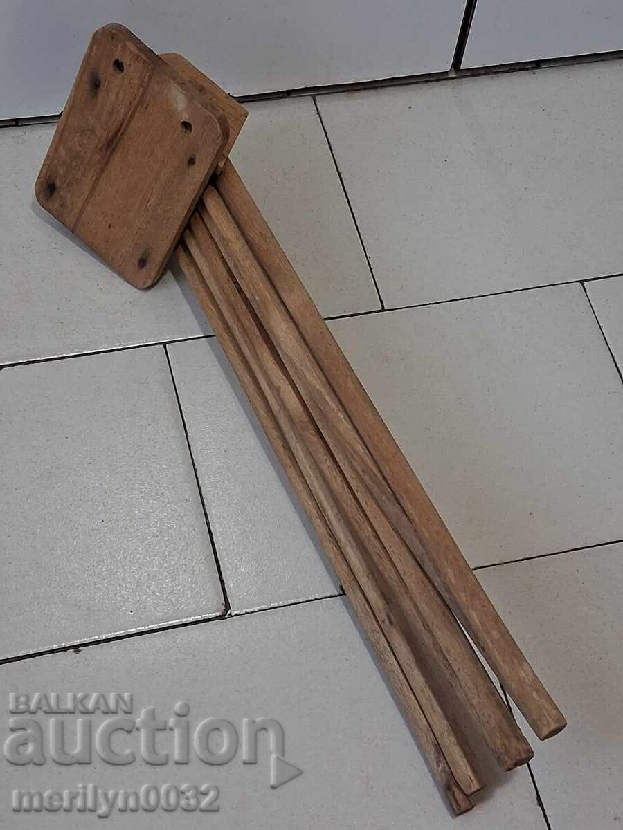 Δημοπρασία Παλιό ξύλινο ράφι απλώστρα ρούχων ξύλο, ξύλινο