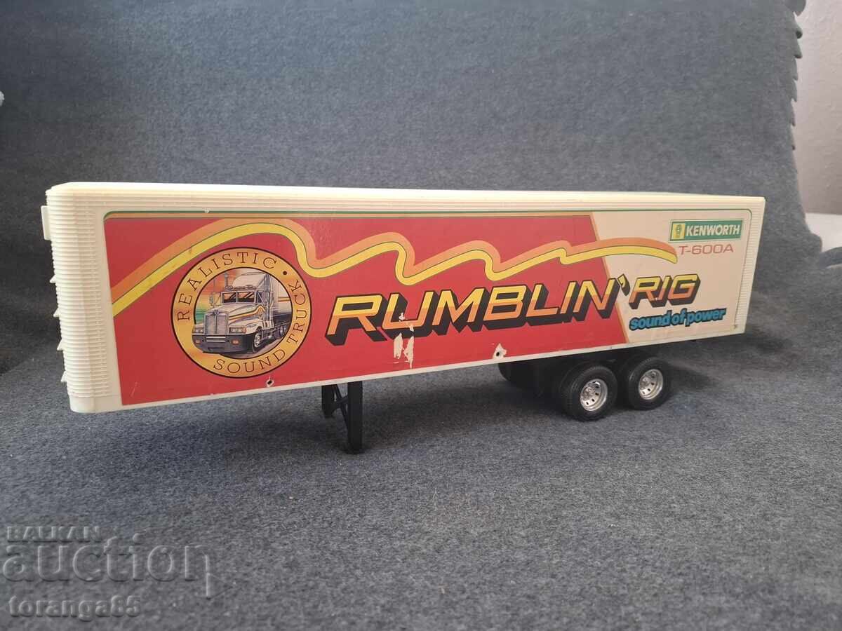 Large Plastic Trailer New Bright 1986 VTG Rumblin' Rig