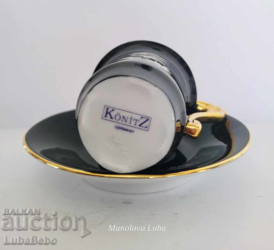 Колекционерска порцеланова чаша за кафе Könitz Porzellan. - 5