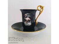 Collectible porcelain coffee cup Könitz Porzellan