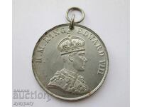Rare English Medal Coronation of King Edward VIII 1937