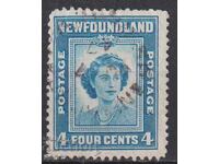 Σφραγισμένη γραμματόσημο Βασίλισσα Ελισάβετ II 1947 Νιουφάουντλαντ Καναδάς