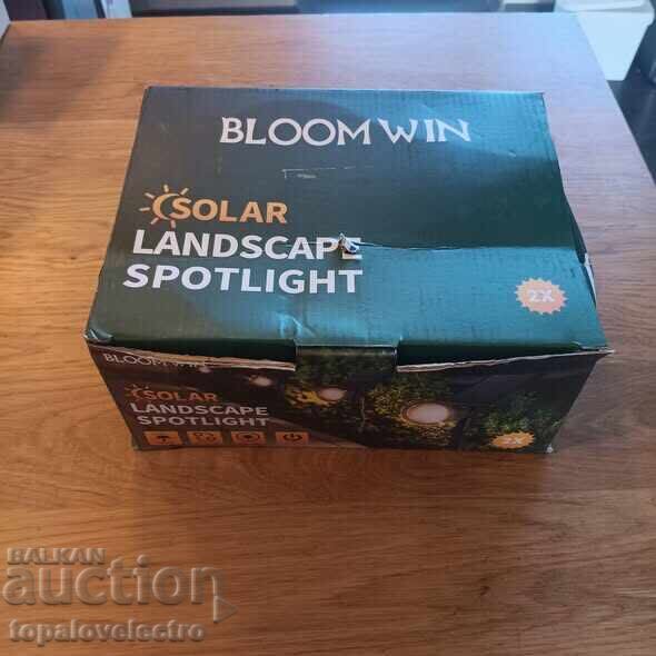 Set of 2 Solar Garden Spot Lights, Warm White - 7