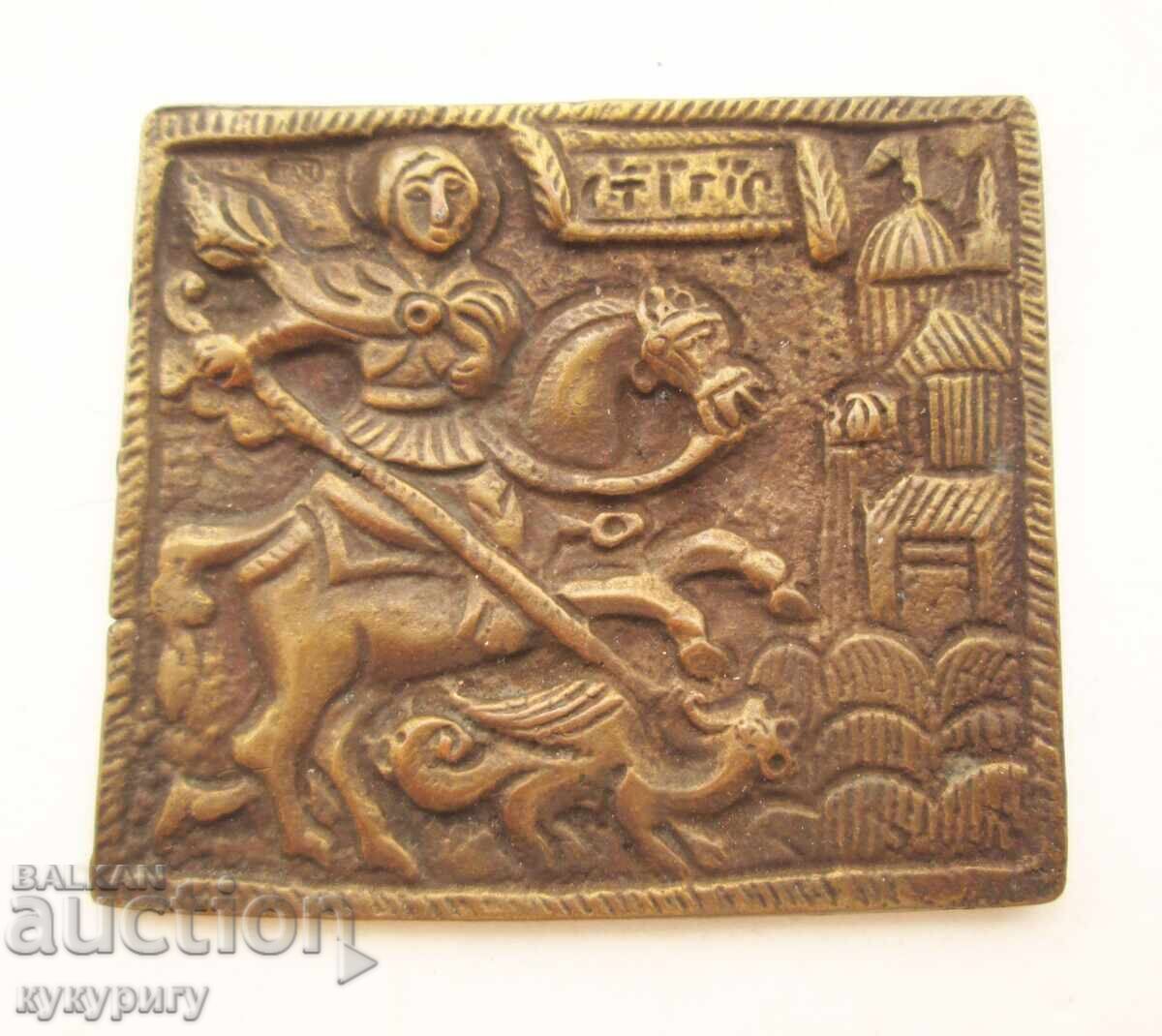 Old small icon St. George primitive Old small icon St. George primitive