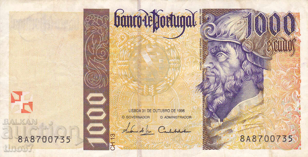 tino37 - PORTUGALIA - 1000 ESCUDOS - 1996 - VF cu preț 12.90 BGN | € 6.60 tino37 - PORTUGALIA - 1000 ESCUDOS - 1996 - VF cu preț 12.90 BGN | € 6.60
