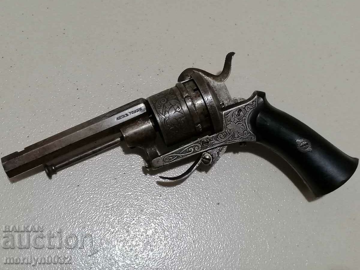 Pin revolver Lefoucher 7mm 80s 19th century pistol with price 762.00 BGN | € 389.60