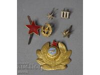 Lot Bulgaria Semne militare vechi uniformă cocardă pilot Forțele Aeriene