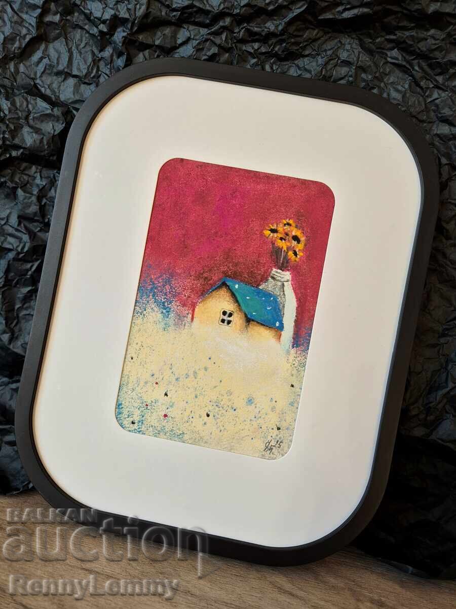 Sunflower House, miniature pastel with price 55.00 BGN | € 28.12 Sunflower House, miniature pastel with price 55.00 BGN | € 28.12