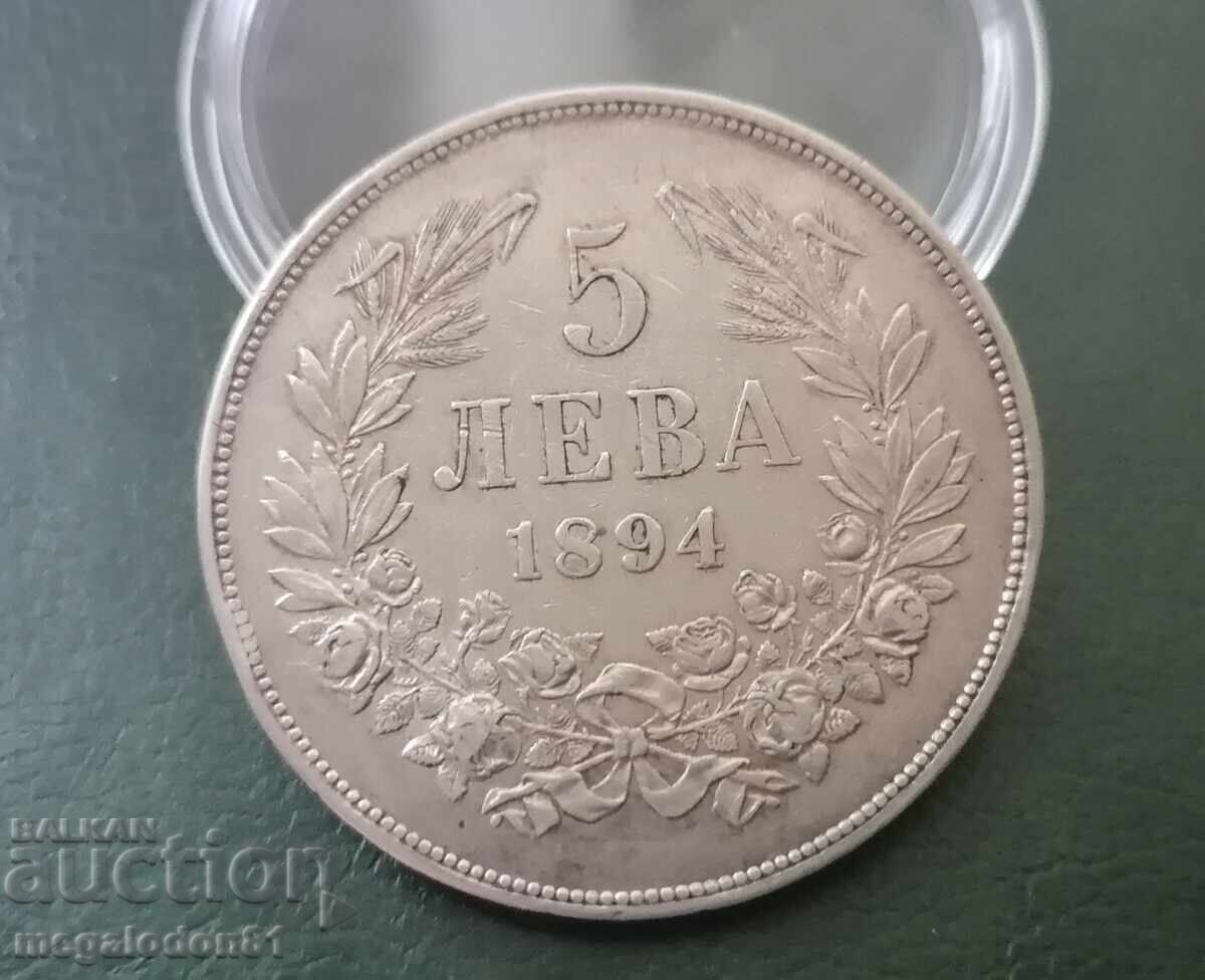 Πριγκιπάτο της Βουλγαρίας - 5 λέβα 1894 Πριγκιπάτο της Βουλγαρίας - 5 λέβα 1894