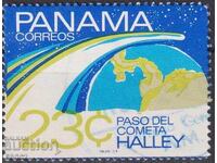 Timbrul poștal timbrat Cosmos Cometa Halley 1986 din Panama
