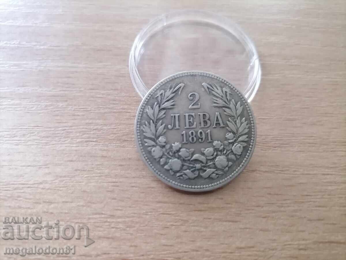 Principatul Bulgaria - 2 lei 1891