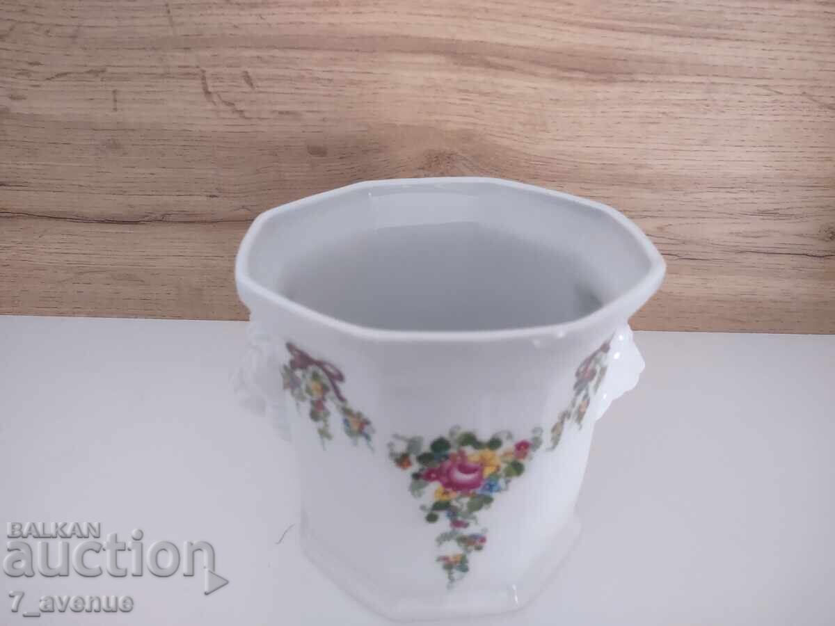 Παλιό πορσελάνινο δοχείο με κεφάλι λιονταριού, 30.10..25 - 5