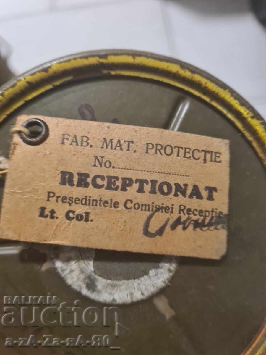 Delivery of Old gas mask from the war in a box, I think it's Czech