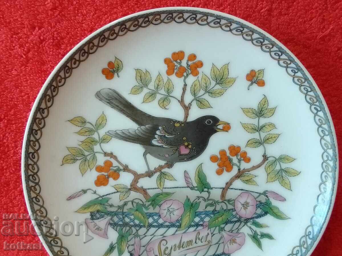 Δημοπρασία Πορσελάνινο πιάτο Hutschenreuther μήνας Σεπτέμβριος Γερμανία