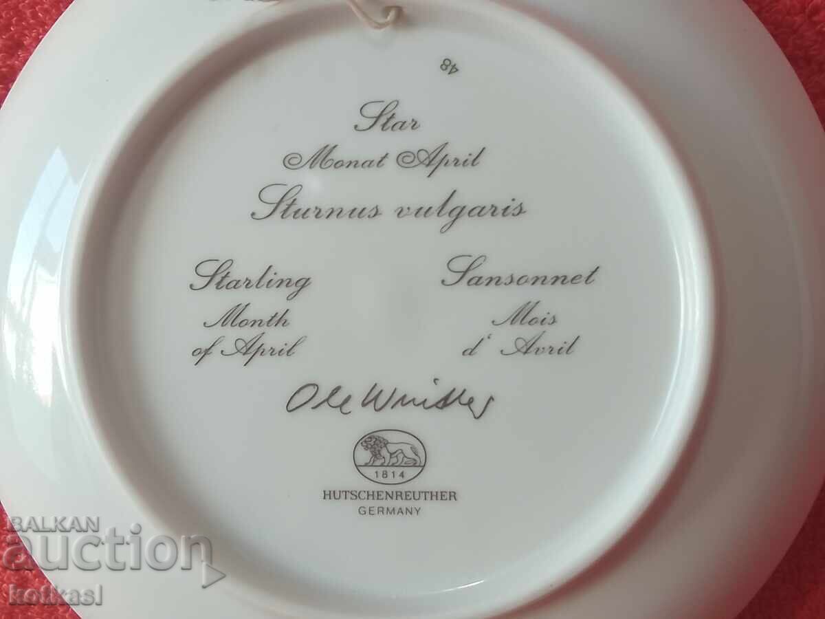 Πορσελάνινο πιάτο Hutschenreuther μήνας Απρίλιος Γερμανία - 7