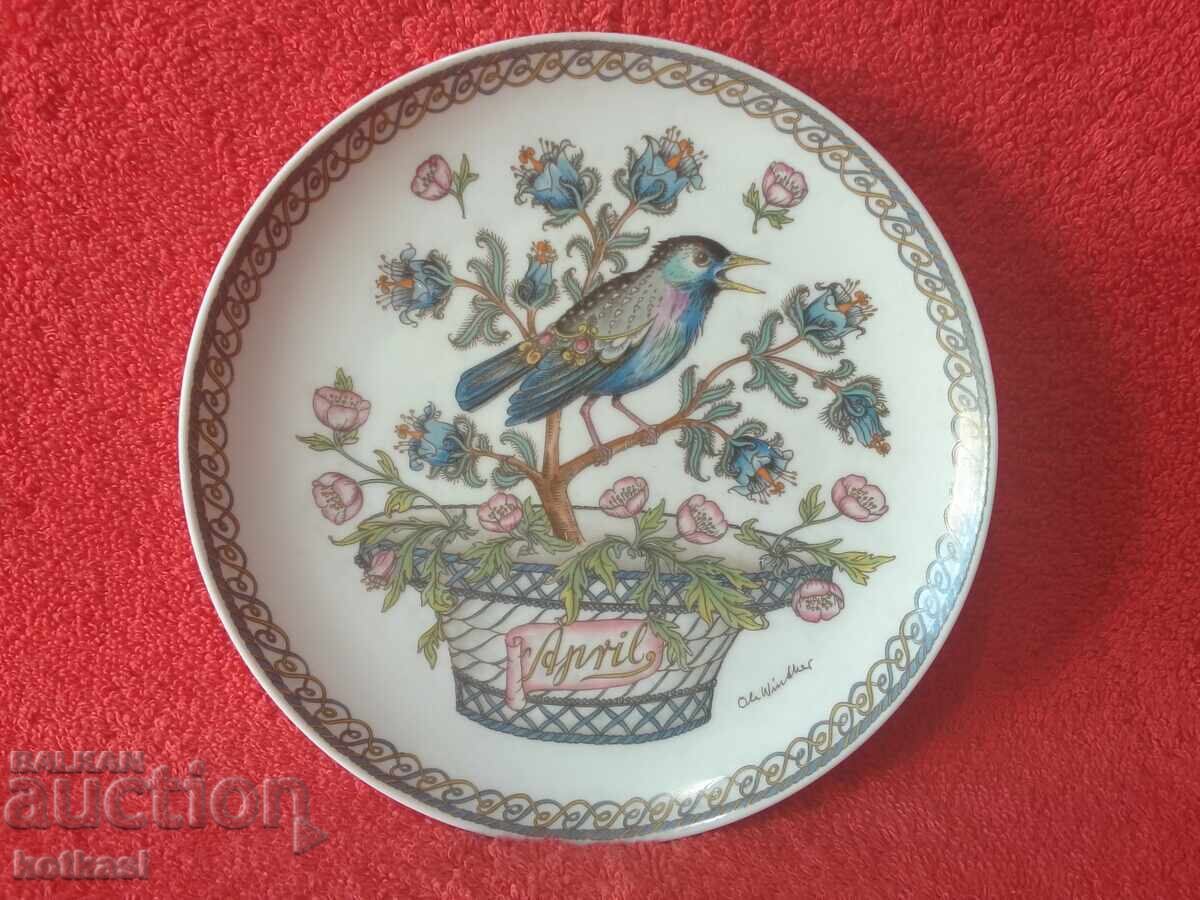 Πορσελάνινο πιάτο Hutschenreuther μήνας Απρίλιος Γερμανία