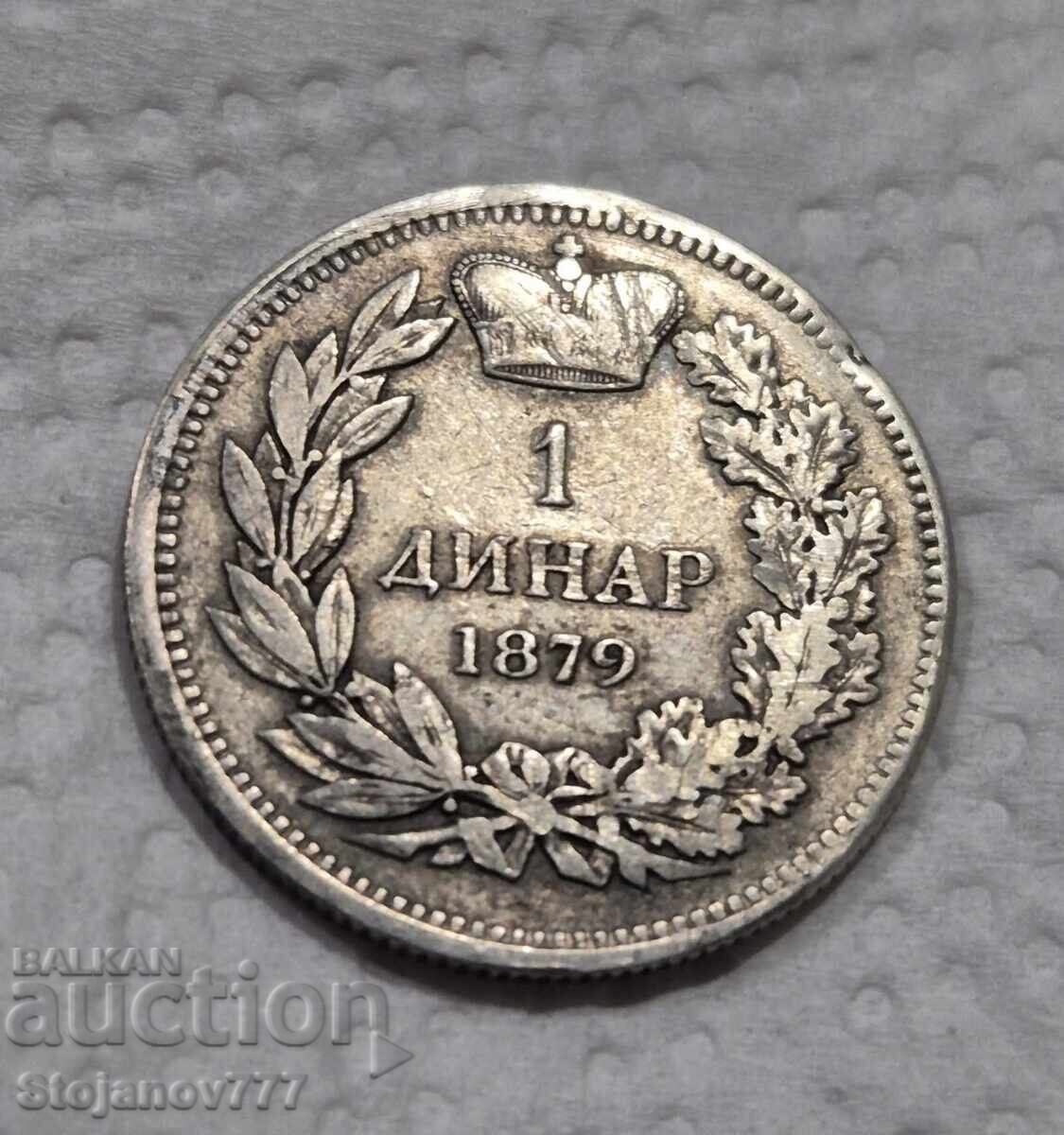 1 Dinar 1879 Serbia 1 Dinar 1879 Serbia