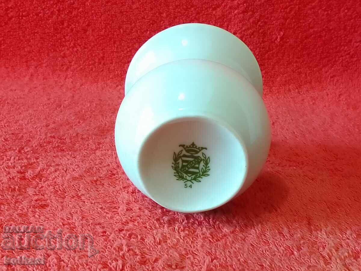 Доставка на Стара малка бяла порцеланова ваза WEIMAR Germany позлата