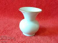 Old small white porcelain vase WEIMAR Germany gilding