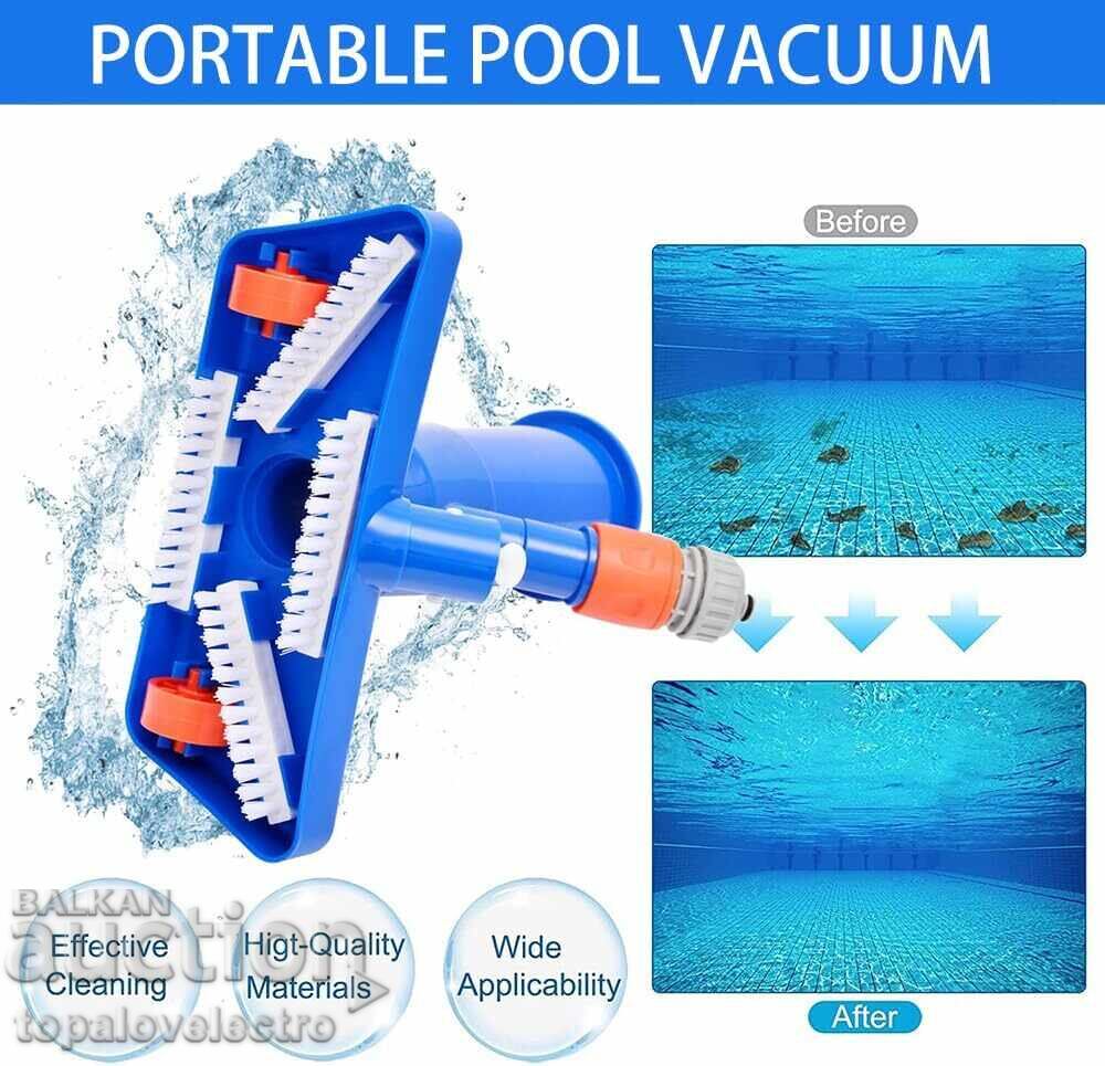 Auction Pool vacuum cleaner, with brush and 5 extendable aluminum poles Auction Pool vacuum cleaner, with brush and 5 extendable aluminum poles